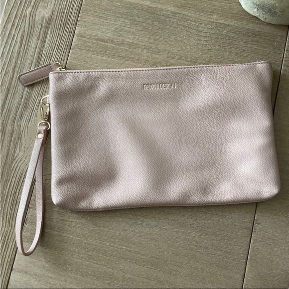 Pre Owned Fawn Design in Warm Blush Color Clutch Bag & Changing Mat - Picture 6 of 9